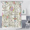 Multiple Size Bathroom Cartoon Easter Eggs Flower Chick Print Shower Curtain