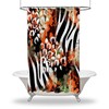 Multiple Sized Leopard And Zebra Print Shower Curtain For Bathroom Decor