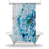Multiple Sized Summer Blossom Flower Print Shower Curtain - Waterproof Drapes For Bathtub