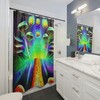 Mushroom Cloud Galaxy Trippy Shower Curtain for Psychedelic Bathroom Decor