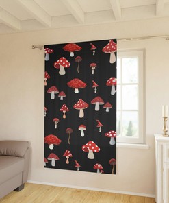 Mushroom Curtains for Gardening Gift - Perfect for Mushroom Lovers and Window Curtains