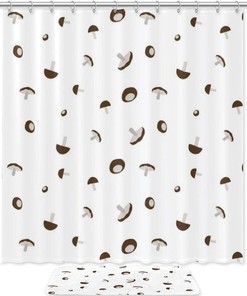 Mushroom Fabric Shower Curtains For A Natural Feel In Your Bathroom 