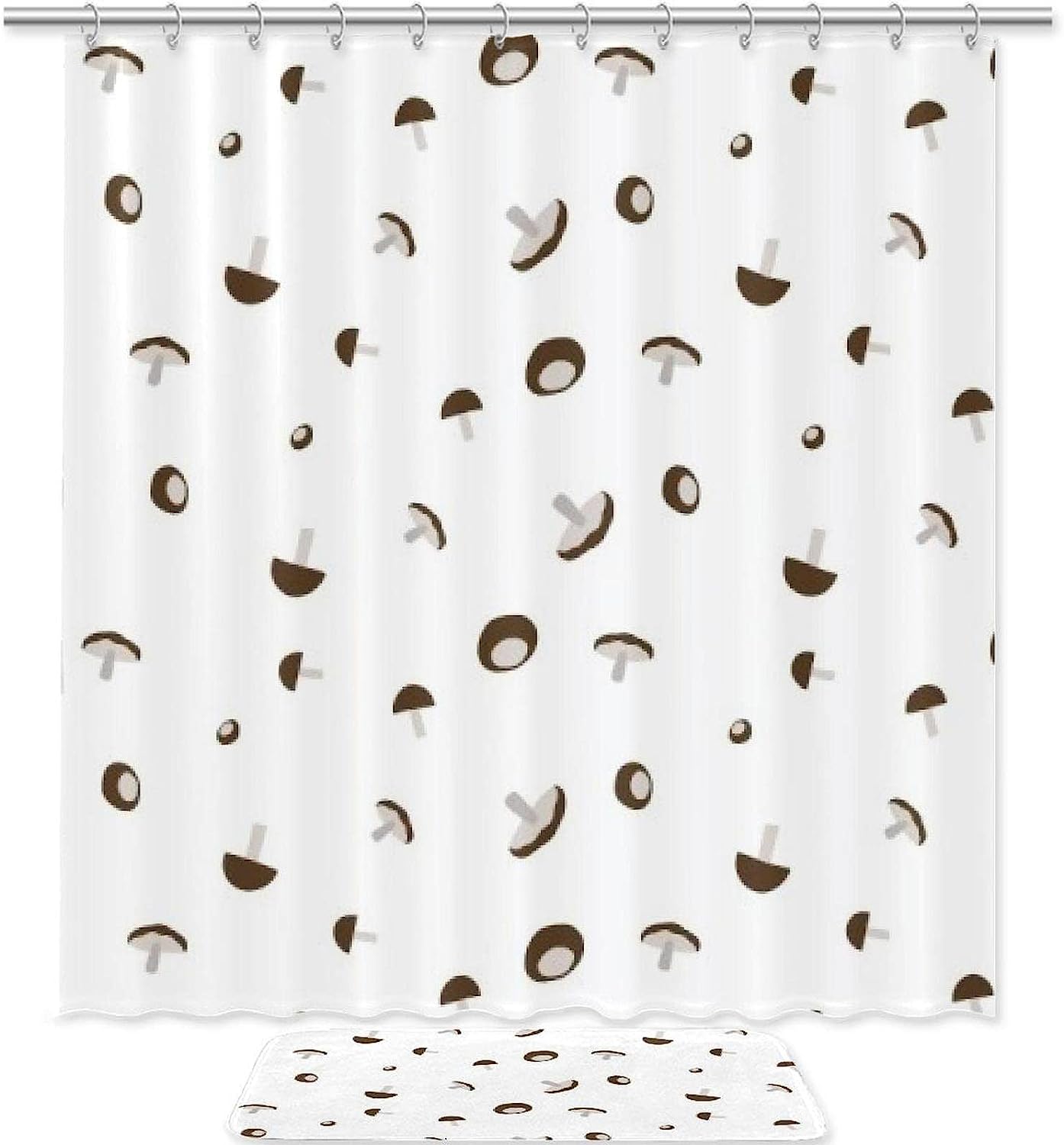 Mushroom Fabric Shower Curtains For A Natural Feel In Your Bathroom