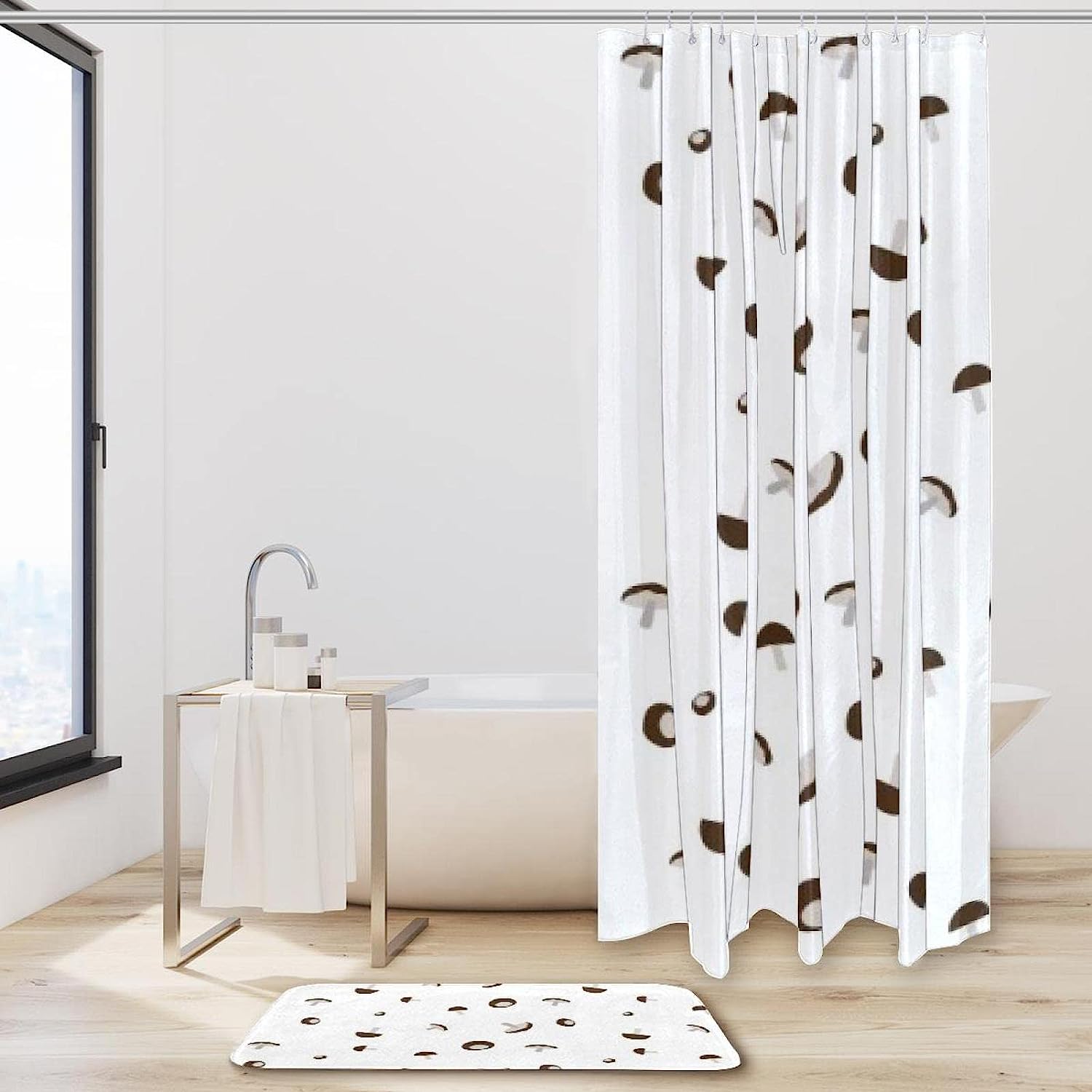 Mushroom Fabric Shower Curtains For A Natural Feel In Your Bathroom