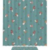 Mushroom Forest Green Printed Bathroom Tub Set With Waterproof Fabric Shower Curtain