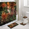 Mushroom Forest Shower Curtain, Vibrant Bathroom Decor