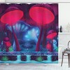Mushroom Forest Vibrant Colors Shower Curtain For Nature Lovers - Forest Shower Curtain Mushrooms Vibrant Colors
