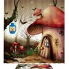 Mushroom House in the Dark Forest Shower Curtain - Water-Resistant Bathroom Curtain
