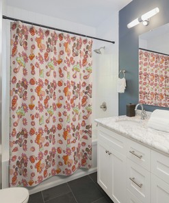 Mushroom Magic Groovy Mushroom Shower Curtain For Nature Lovers