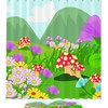 Mushroom Magical Garden Flowers Shower Curtain For Your Bathroom