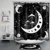 Mushroom Moon And Starry Sky Shower Curtain For Bathroom