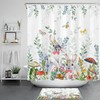 Mushroom Plant Easter Rabbit on Cute Shower Curtain for Bathroom