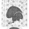 Mushroom Shadow Printed Bathroom Tub Set With Waterproof Fabric Shower Curtain