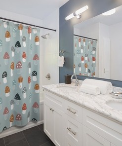 Mushroom Shower Curtain - Fun and Stylish Bathroom Accessory