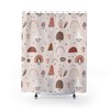 Mushroom Themed Cottagecore Print Shower Curtain For Rustic Bathroom Decor