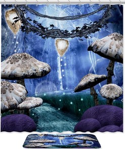 Mushroom World Shower Curtain For A Fungal Bathroom