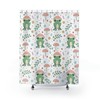 Mushroomcore Shower Curtain - Cute Frog Mushroom Design For Bathroom