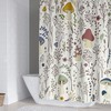 Mushrooms And Wild Plants Print Shower Curtain For Modern And Floral Bathroom Decor