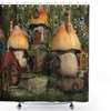 Mushrooms in Forest Shower Curtain, Fantasy Wonderland Dwarf Kid Nursery theme, Custom Design 