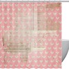 Music Note Heart Shower Curtain for Musical Bathroom Theme 