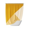 Mustard Geometric Shower Curtain for Minimalist Bathroom Decor, Retro Yellow Gradient Design 