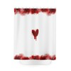 My Bloody Valentine Blood Heart Shower Curtain, Red Bathroom Decor 