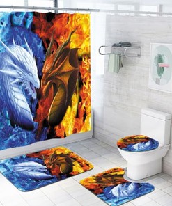 Mysterious Dragon Shower Curtain for a Bold and Mythical Bathroom