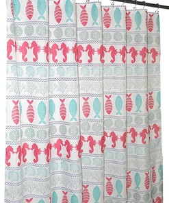 Mysterious Full Moon Shower Curtain with Starry Sky - Ocean Bathroom Accessories