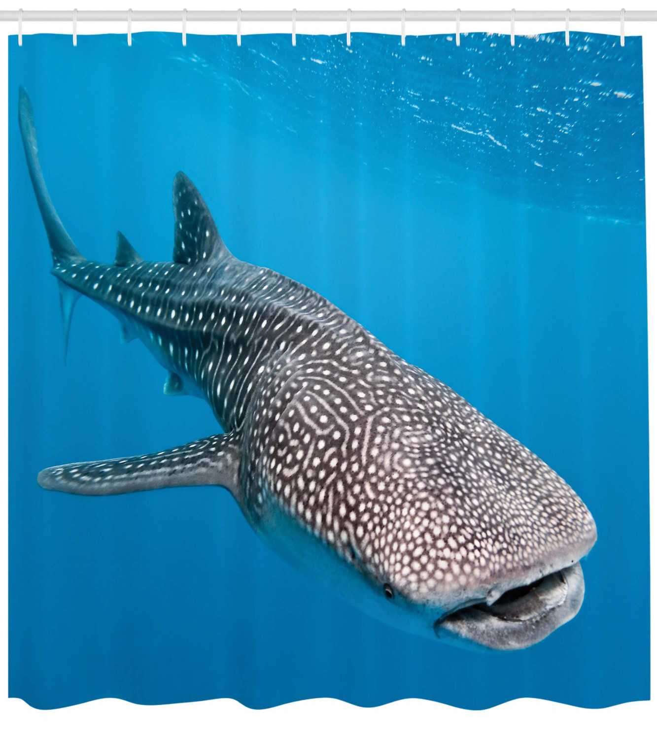 Mysterious Shark Shower Curtain For A Marine Bathroom Decor, Ocean-Themed Bathroom Accessories - Image 2