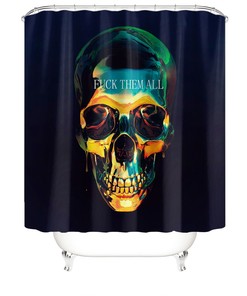 Mysterious Skull Fabric Shower Curtain - Mysterious Skull Bathroom Decor