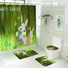 Mystery Easter Eggs Rabbit Animals Curtain Full Size, Waterproof Bathroom Decor