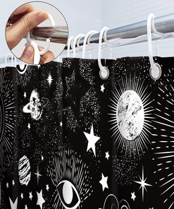 Mystic Mandala Celestial Shower Curtain - Waterproof and Beautiful Fabric with Inviting and Intricate Medallion Print