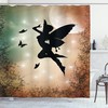 Mystic Shower Curtain, Fairy and Butterfly Wing Luxury Shower Curtains, Waterproof Fabric