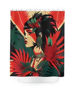 Mystic Woman in Bohemian Style Shower Curtain, perfect Housewarming Gift with Bathroom Theme