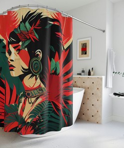 Mystic Woman in Bohemian Style Shower Curtain, perfect Housewarming Gift with Bathroom Theme 