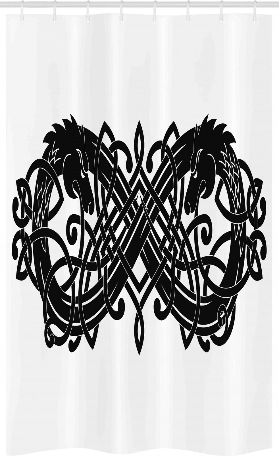 Mystic Yin Yang Celtic Dragon Shower Curtain Stall