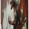 Mystical Dragon Creature Stable Medieval Shower Curtain for a Creative Bathroom