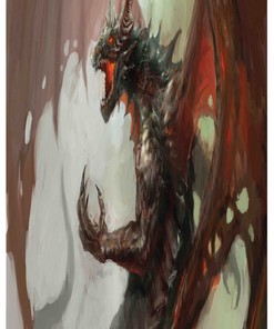 Mystical Dragon Creature Stable Medieval Shower Curtain for a Creative Bathroom
