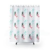 Mystical Mermaid and Dolphin Print Shower Curtain for Girls Bathroom