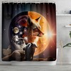 Mystical Moon And Skull Shower Curtain - Dark And Modern Bathroom Decor