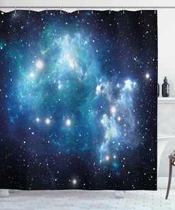 Mystical Supernova Stars Space Shower Curtain for a Mystical Bathroom