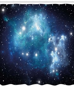 Mystical Supernova Stars Space Shower Curtain for a Mystical Bathroom