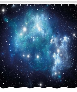 Mystical Supernova Stars Space Shower Curtain for a Mystical Bathroom