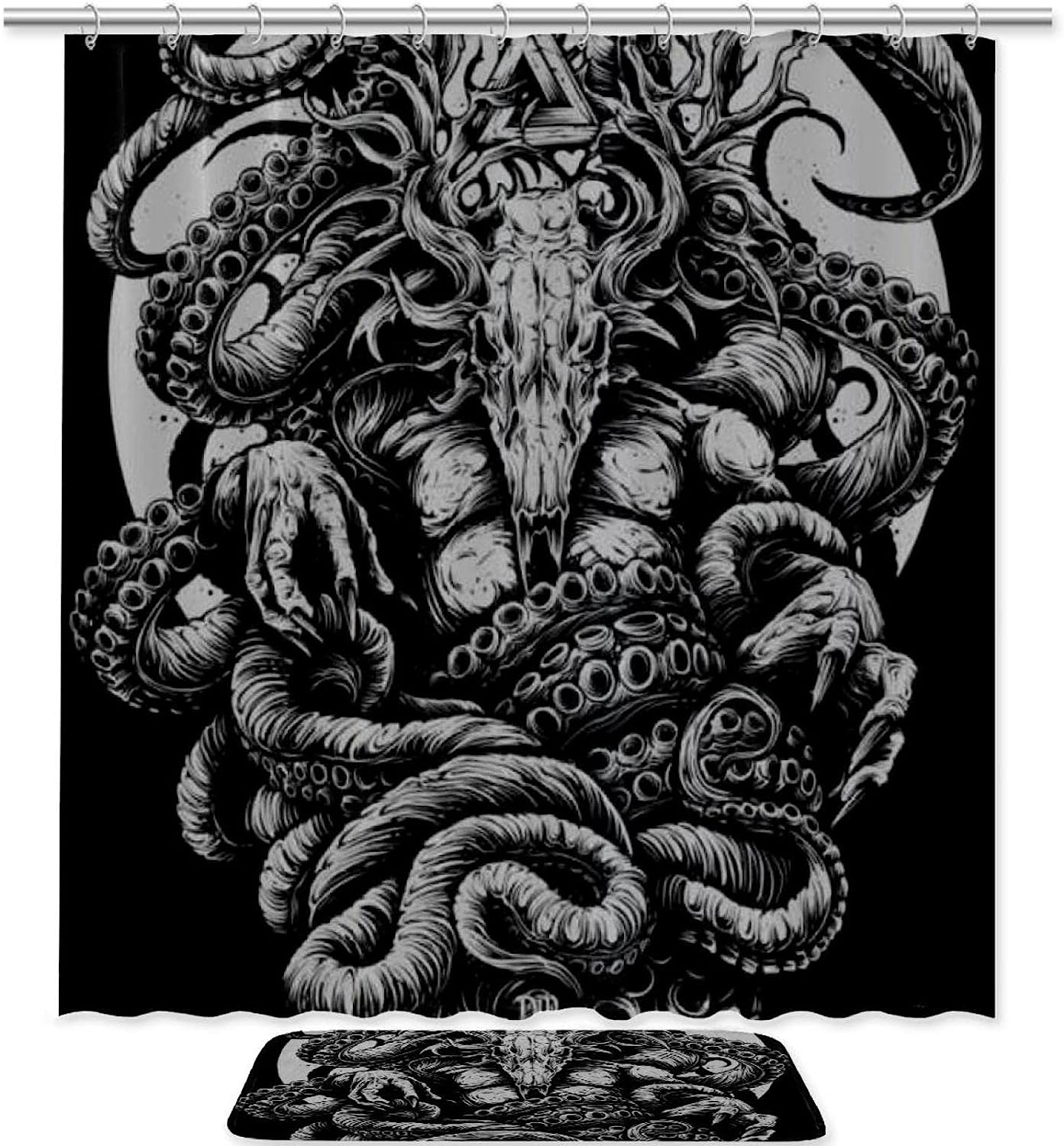 Mythical Beauty Dragon Waterproof Shower Curtain Bathroom Curtain
