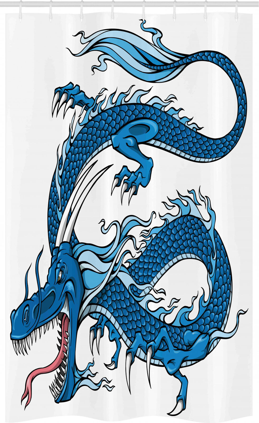 Mythical Creature Dragon Shower Curtain Bathroom Decoration