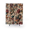 Mythical Dragon Tattoo Shower Curtain with Oriental Home Decor 
