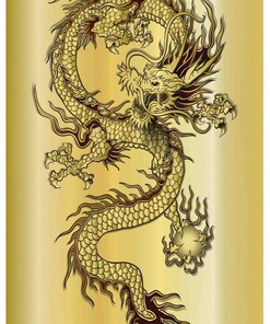 Mythical Floral Grunge Dragon Shower Curtain Stable