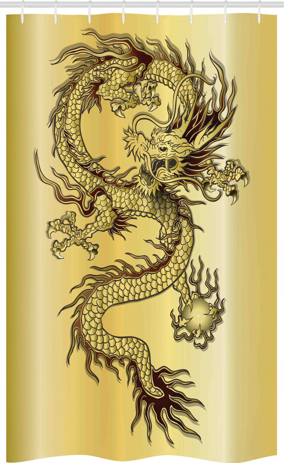 Mythical Floral Grunge Dragon Shower Curtain Stable