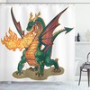 Mythical Monster Mascot Dragon Shower Curtain For A Fun Bathroom