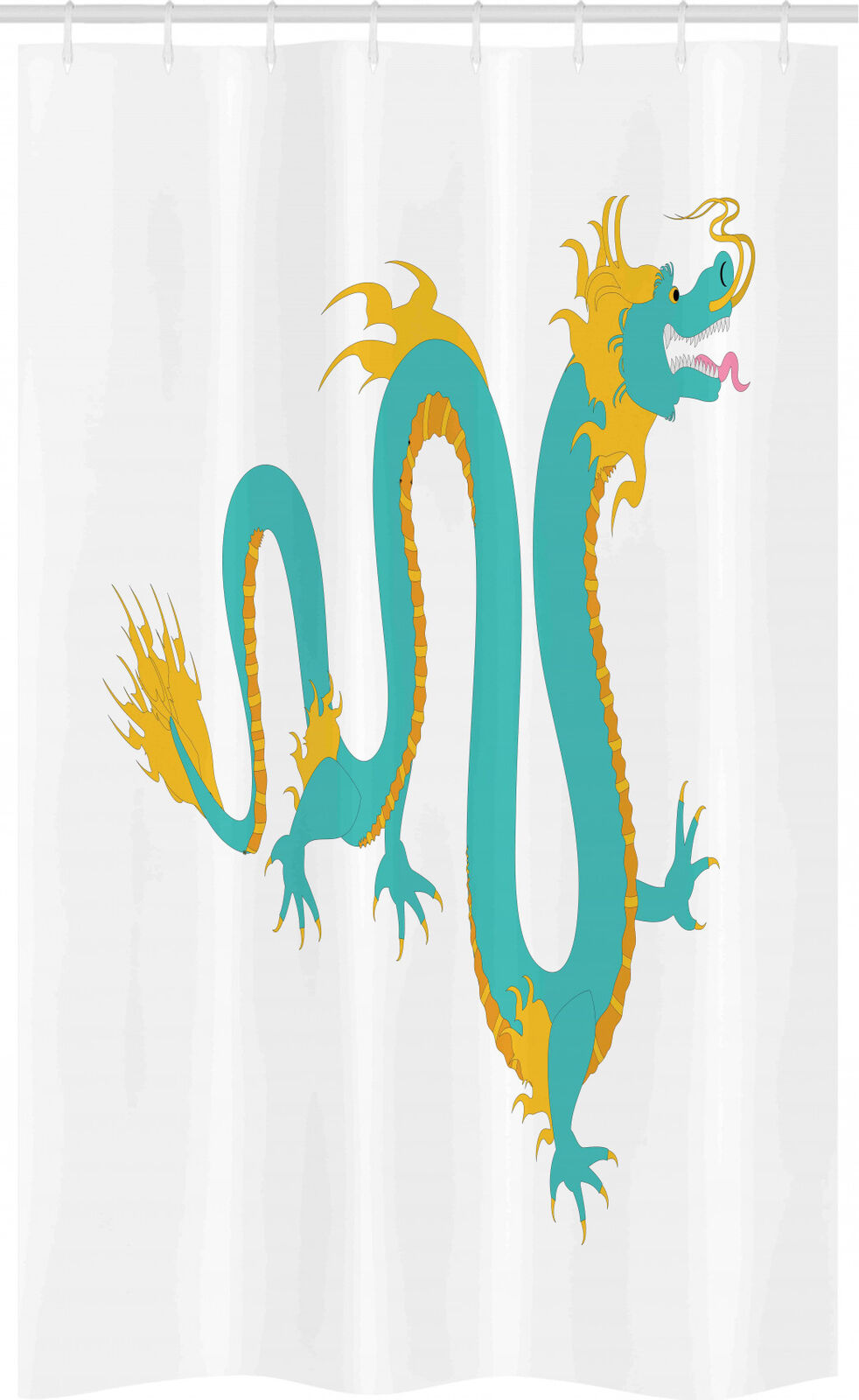 Mythological And Majestic Chinese Dragon Shower Curtain For A Regal Bathroom